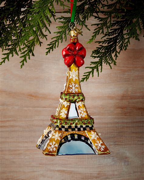 Mackenzie Childs Eiffel Tower Christmas Ornament