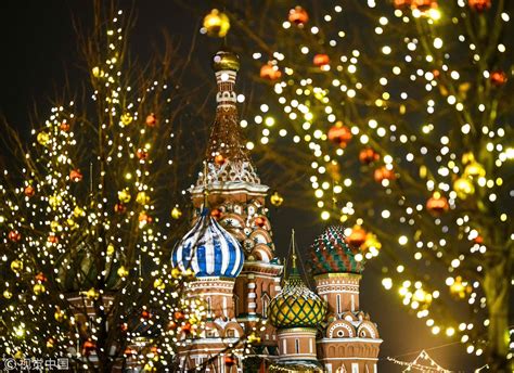 Christmas And New Year Decorations Light Up Red Square In Moscow