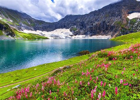 1080p Free Download Mountain Lake Turquoise Waters Beautiful Grass