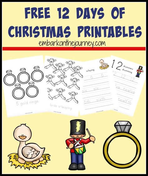 12 Days Of Christmas Free Printables