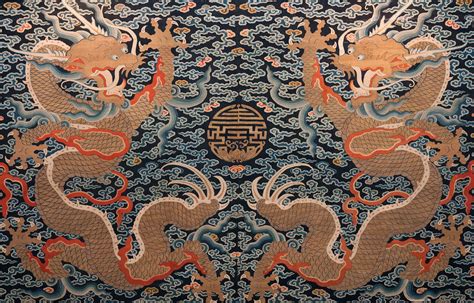 A Large Imperial Silk Tapestry Wall Hanging Chinese Qianlong Period