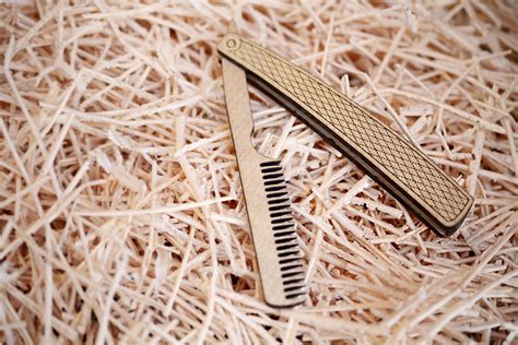 Straight Razor Wood Moustache and Beard Comb by GregLeaman on Etsy