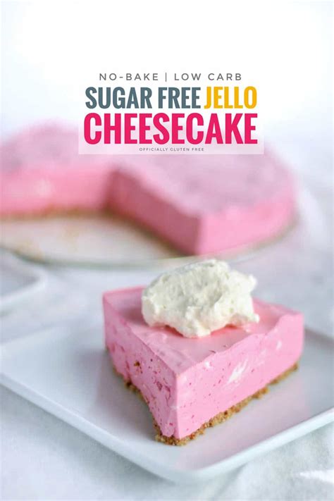 No Bake Sugar Free Jello Cheesecake Creamy Whipped Jello Dessert