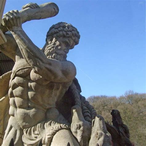 Andy Thornton Ltd Hercules And Hydra On Plinth Statue Hercules