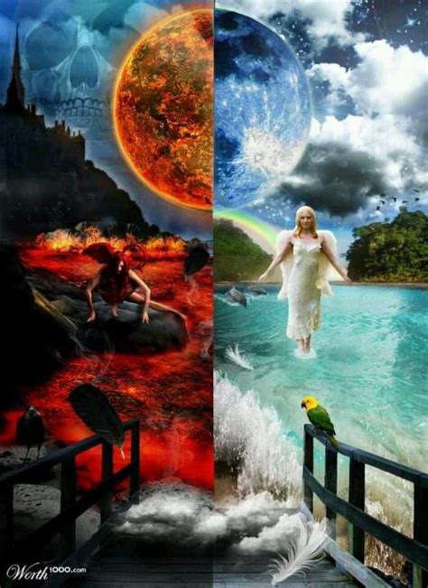Heaven And Hell Fantasy Art Religious Inspiration Pinterest Art