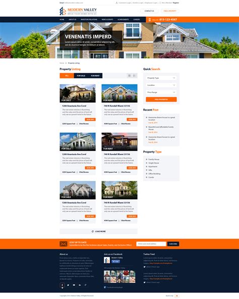 Real Estate Website Behance
