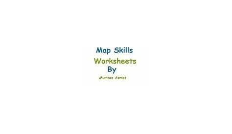 Geography: Map Skills Worksheets: 3 worksheets are included. 1 answer