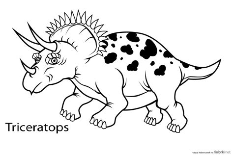 Kolorowanka Dinozaur Triceratops