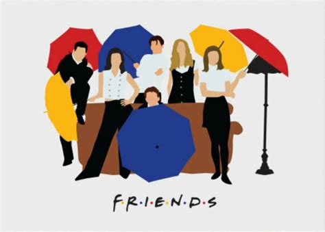 Friends tv shown minimalist poster | diy disney | Friends illustration, Friends clipart, Friends tv