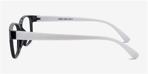 Robbie Rectangle Black And White Full Rim Eyeglasses Eyebuydirect