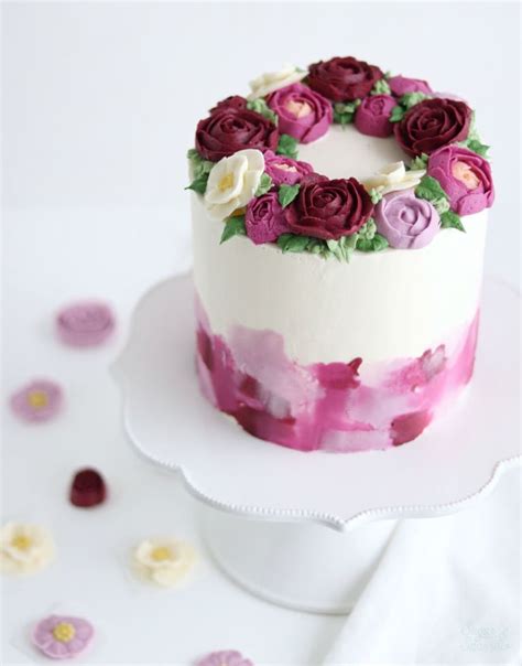 Buttercream Flower Cake By Sugar And Sparrow Cake Decorating Designs