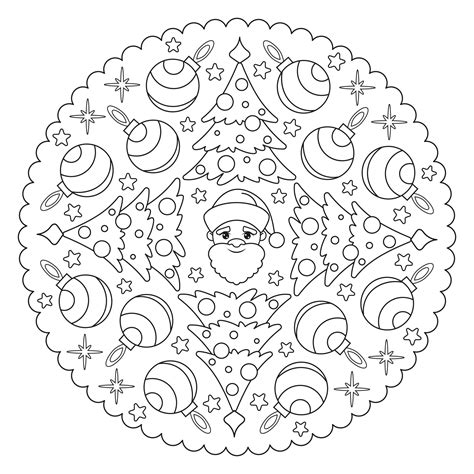 Mandalas De Noël Version Imprimable Tourbillon And Confetti
