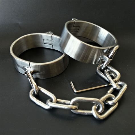 Stainless Steel Handcuffs Ankle Cuff For Couples Fetish Bondage Lock Bdsm Hand Cuffs