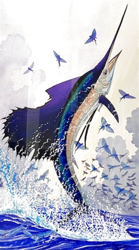 Guy Harvey Sailfish Watercolor 1996 By Guy Harvey