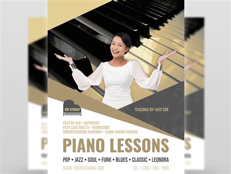 Piano Lessons Flyer Template By Owpictures On Dribbble