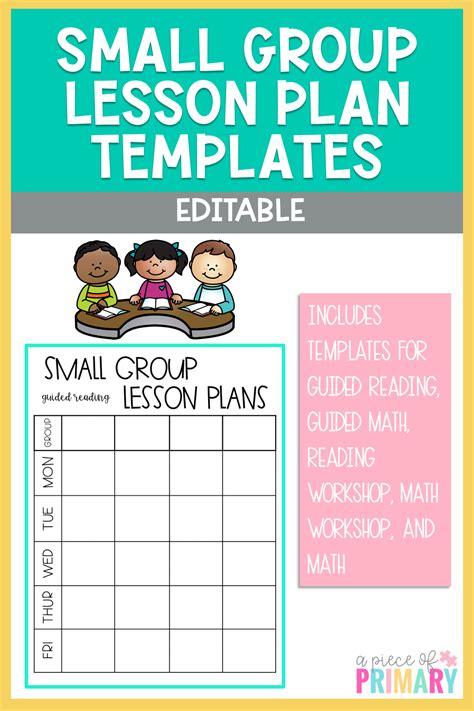 Small Group Lesson Plan Template Free