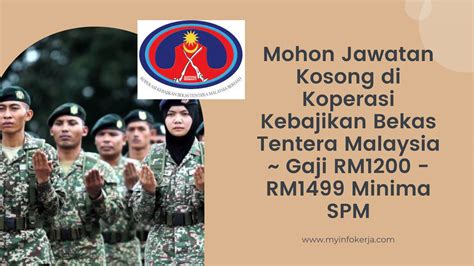 Mohon Jawatan Kosong Di Koperasi Kebajikan Bekas Tentera Malaysia