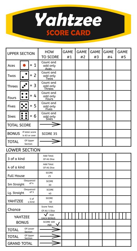 Best Printable Yahtzee Score Sheets Pdf For Free At Printablee