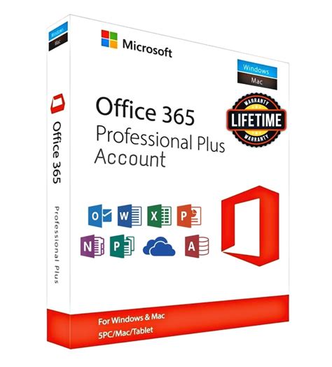 Microsoft Office 365 Pro 2021 5 Pcmac Lifetime Licensed Account