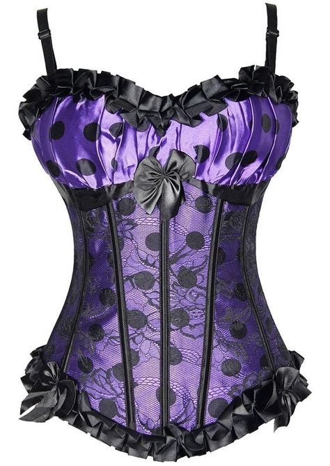 purple satin lace up corset new fashion dot corset bustier top size s for bid satin laces