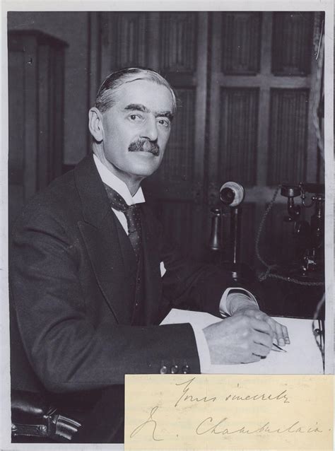 todd mueller autographs neville chamberlain vintage clipped signature prime minister of the u k