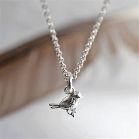 Sterling Silver Little Bird Necklace By Martha Jackson Sterling Silver