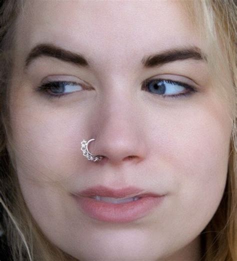 Pack Of 510 Fake Sterling Silver Nose Ring Faux Nose Cuff Etsy