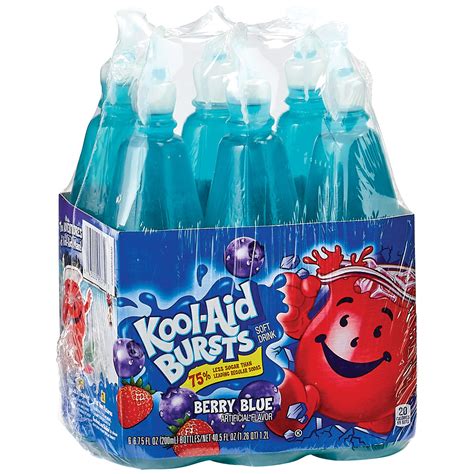Kool Aid Bursts Berry Blue Soft Drink 675 Oz Bottles Shop Juice At H E B