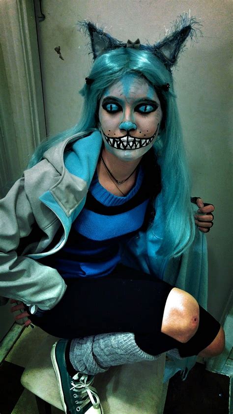 That My Best Friend Blue Cheshire Cat Halloween Costume For My Daughter