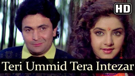 Eri Umeed Tera Intezar Lyrical Video Deewana Rishi Kapoor Divya Bharti 90s Romantic