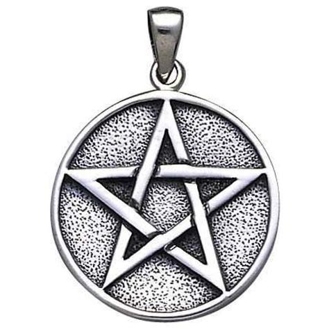 Pentacle Solid Silver Pentagram Pendant Wicca Witch Witchcraft Jewelry