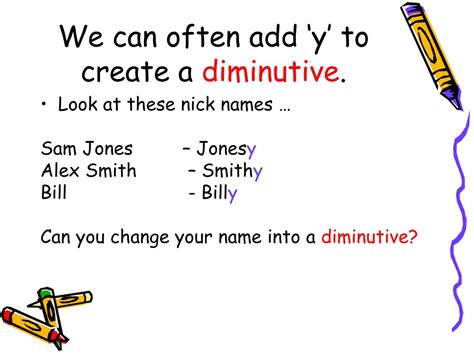 Ppt Diminutives Powerpoint Presentation Free Download Id258851