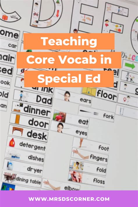 Where To Start With Teaching Core Vocabulary Mrs Ds Corner