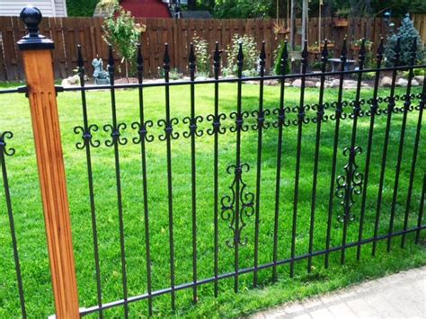 Decorative iron is a woman owned, custom fabrication company, based in southern california. Using Wood Posts with Wrought Iron Fence for a Custom Look ...