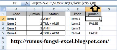 Rumus Fungsi Excel Menggabungkan Fungsi If Dan Vlookup Di Excel
