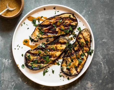 A) bake eggplants in oven at 400 degrees for roughly 45 minutes or until soft to the touch. Jamaican Jerk Grilled Eggplant (30 Minutes!) #vegetarian # ...