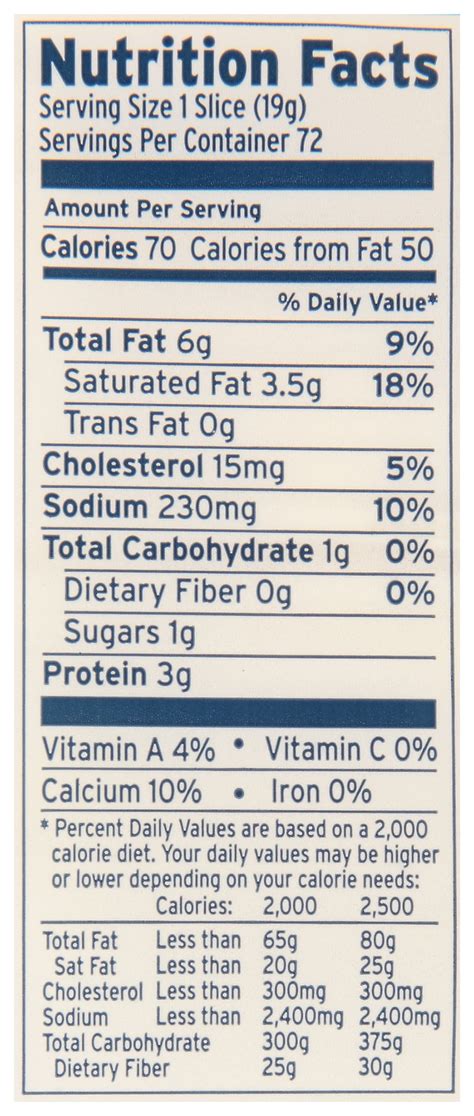 Low Fat American Cheese Nutrition Facts Runners High Nutrition