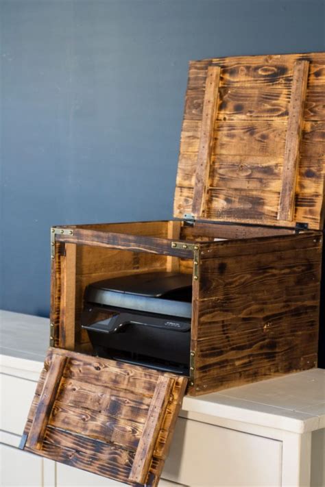Diy Printer Box Love Your Abode Shipping Crates Wooden Shipping