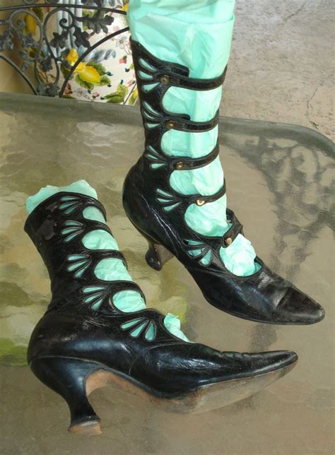 Amazing Victorian Heel Open Boot ~ These Heels Look A Bit Tall For The Period So They May Be A