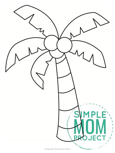 Free Printable Palm Tree Template Simple Mom Project