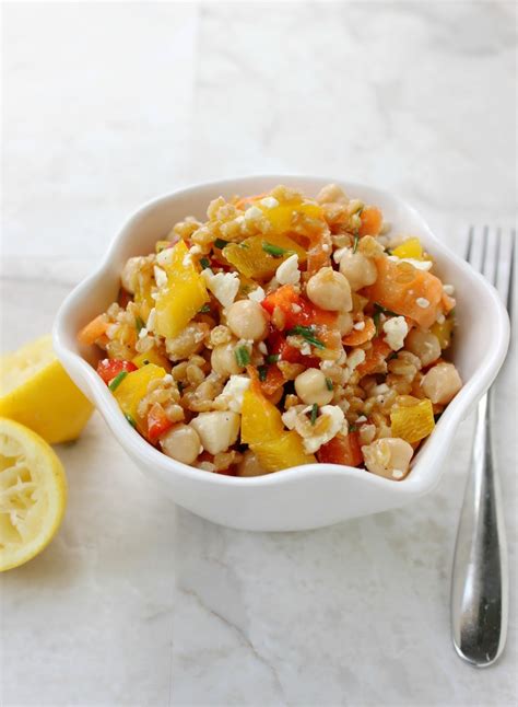 Cover wheat berries with 2 to 3 inches water in saucepan. Stew or a Story: Wheat Berry Salad with Chickpeas, Feta ...