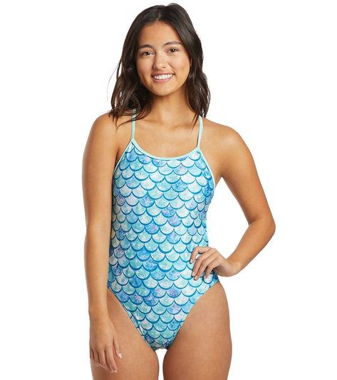 Maru Swim Womens Shimmer Ecotech Sparkle Tie Back One Piece Swimsuit At