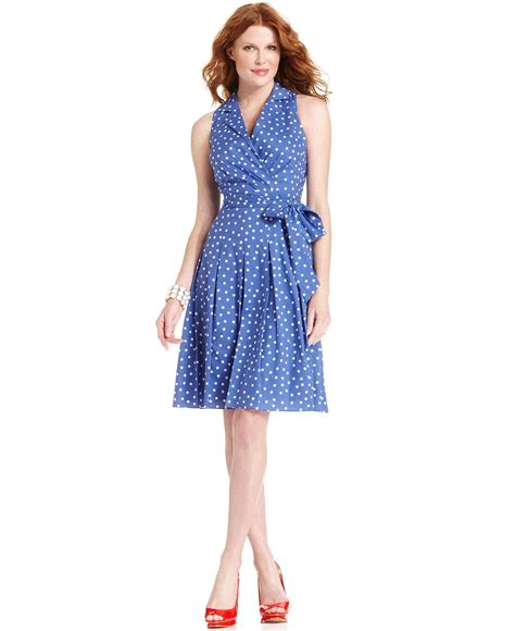 Bought This Sleeveless Printed Polka Dot Belted Dress As Well