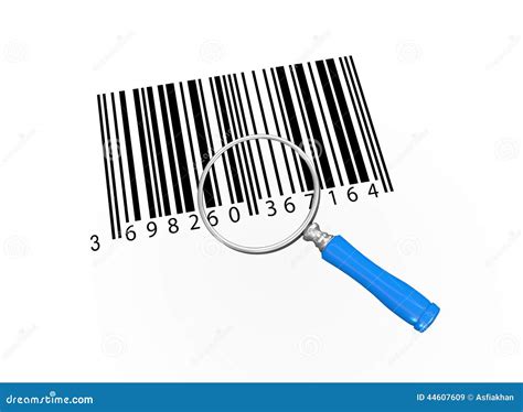 3d Magnifier Over Barcodes Stock Illustration Illustration Of Buyer
