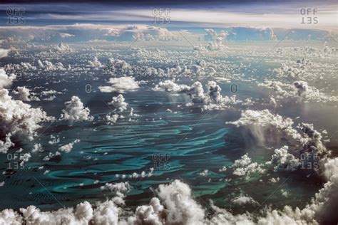 Cumulus Clouds Over The Caribbean Stock Photo Offset