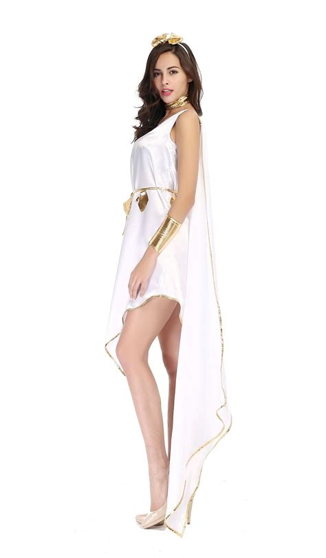 New Greek Goddess White Irregular Long Dresses Sexy Cosplay Halloween