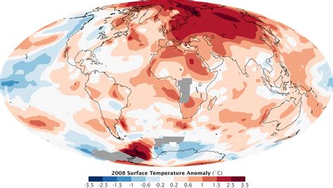 2008 Global Temperature Image Of The Day