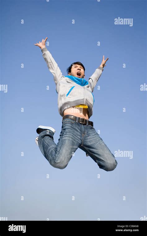 Jumping For Joy Stock Photo Alamy