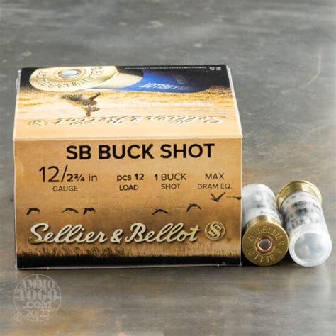 12 Gauge 1 Buck Ammo For Sale By Sellier And Bellot 25 Rounds