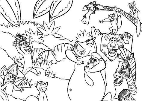 Dieren kleurplaten jungle